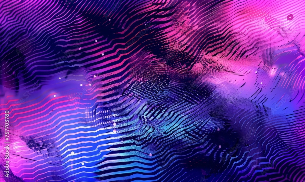 Fototapeta premium A background featuring purple and blue hues with wavy lines creating a dynamic and visually striking pattern