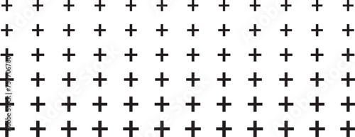 cross pattern with a plus sign. mathematics geometry background. seamless cross.Cross or plus symbol decoration vector illustration.