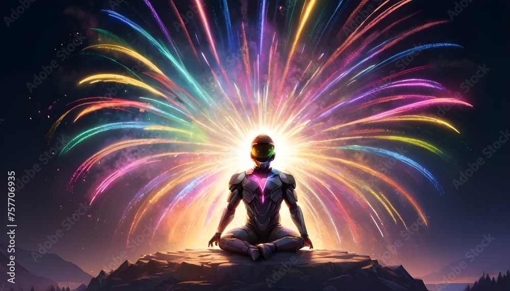custom made wallpaper toronto digitalAura of Enlightenment: Radiant Wisdom and Inner Peace Illuminating from Within