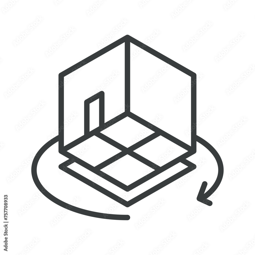 virtual reality cube icon