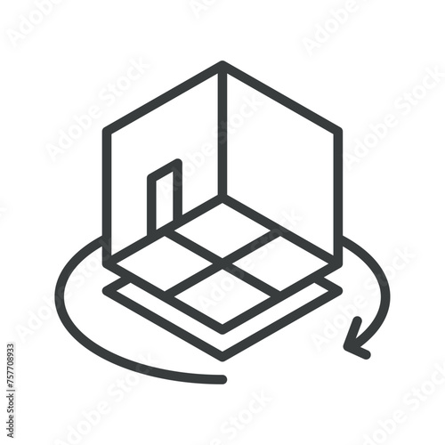 virtual reality cube icon © Stockgiu