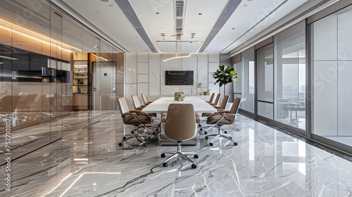 Elegant High-end Conference Room in a State-of-the-Art Office Interior Design