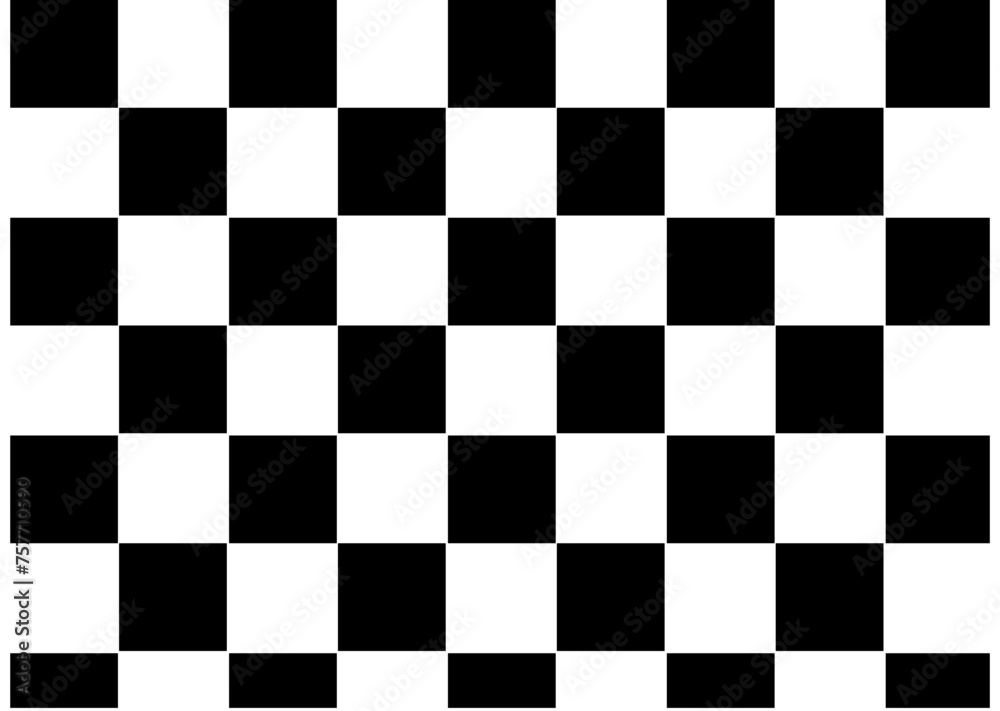 Fototapeta premium Black Checkerboard Background Vector Abstract Seamless Pattern popular grid pattern Print on the wall or the tablecloth