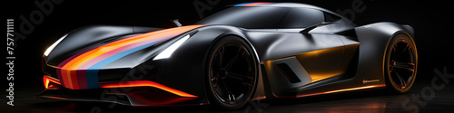 Aerodynamic racing car speeds through dynamic outdoor scenery with upgraded body kit enhancements. © Дмитрий Симаков