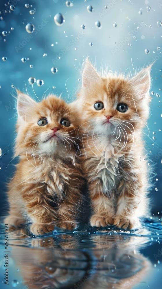 Background for mobile phone with cats