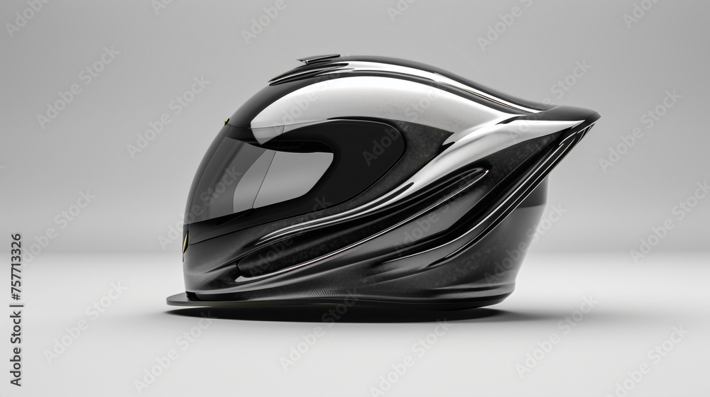 glowing black helmet strong and unique.
