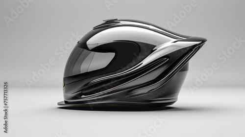 Obraz na płótnie glowing black helmet strong and unique. w salonie