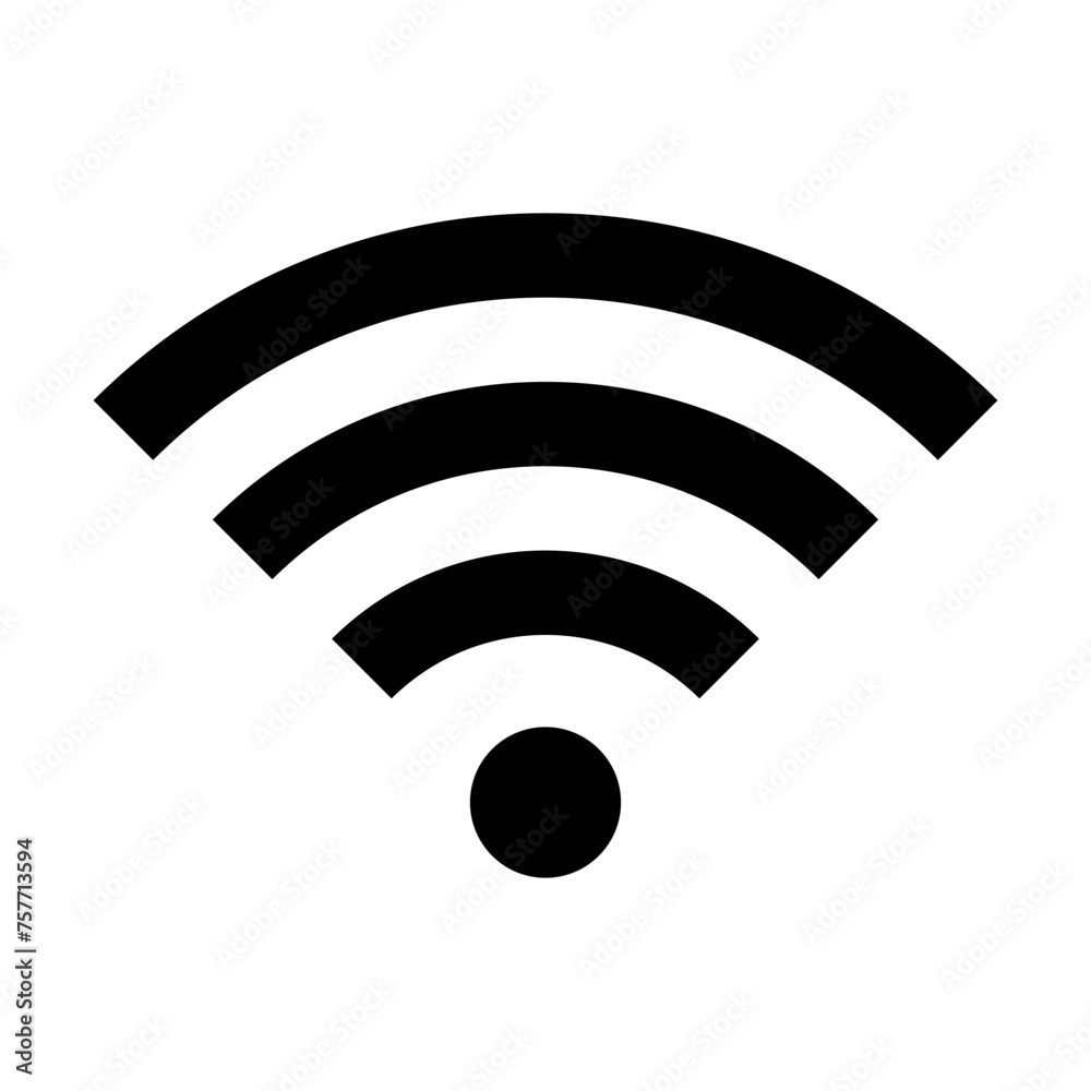 Wireless wifi or sign for remote internet access icon vector on white background, Flat style for graphic and web design Wireless wifi or sign for remote internet access icon vector on white background, Flat style for graphic and web design