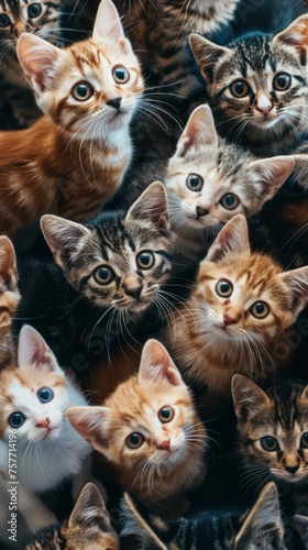 A mobile phone background featuring cats © Matthew