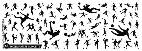 soccer players silhouettes bundle