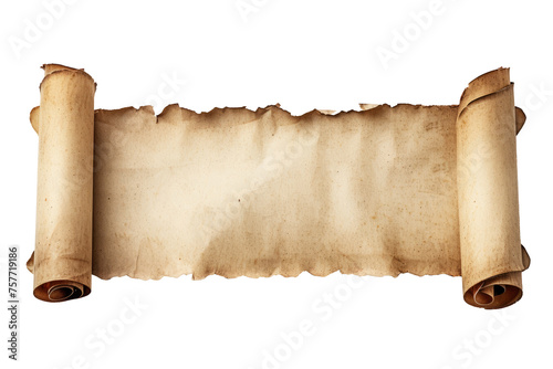 old paper scroll with burnt edges