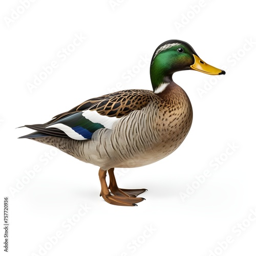 mallard duck isolated on white background