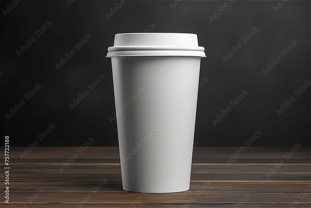 Coffee Cup Mockup Background Wall Art Illustration With Generative AI Coffee Cup Mockup Background Wall Art Illustration With Generative AI