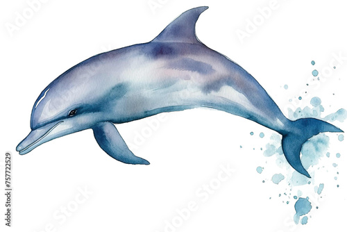 dolphin watercolor
