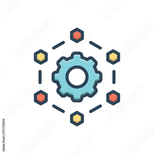 Color illustration icon for parameters