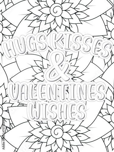 Anti-Valentines-Day Quotes Coloring pages. All these designs are unique Coloring pages for adults and kids Vector Illustration.