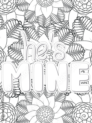 Anti-Valentines-Day Quotes Coloring pages. All these designs are unique Coloring pages for adults and kids Vector Illustration.
