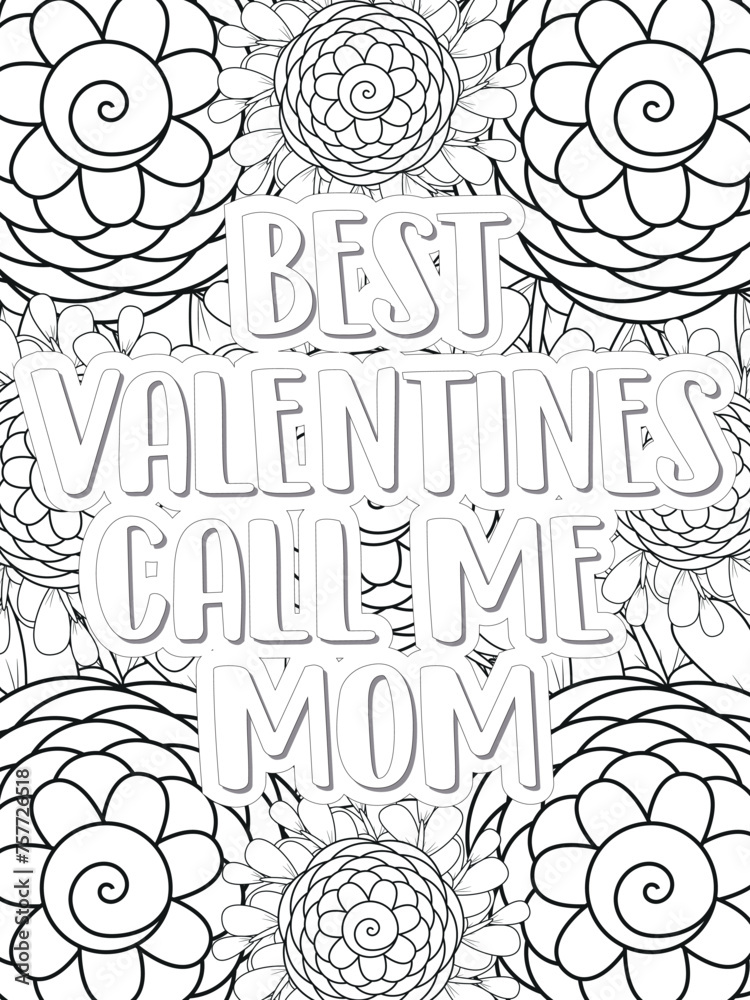 Anti-Valentines-Day Quotes Coloring pages. All these designs are unique Coloring pages for adults and kids Vector Illustration.