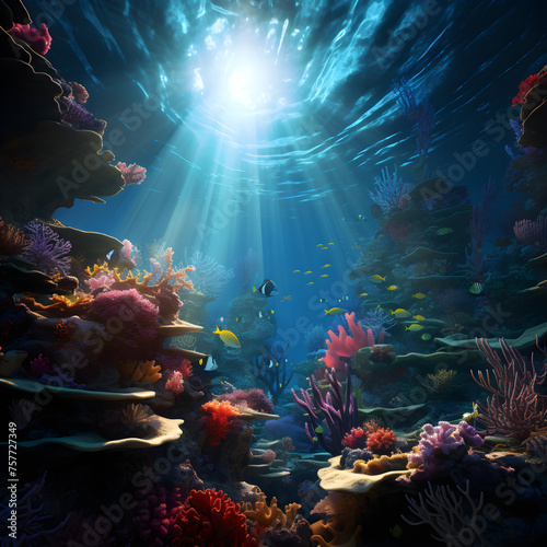 Underwater Odyssey: An Immersive CG Portrait of Marine Life in its Pristine Environs