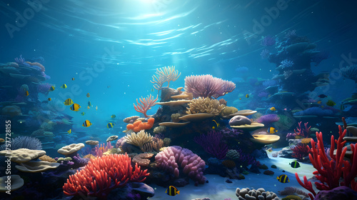 Underwater Odyssey: An Immersive CG Portrait of Marine Life in its Pristine Environs