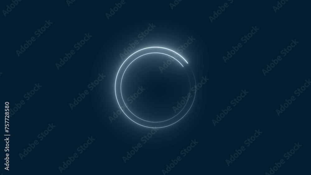 abstract circle saber light frame animation