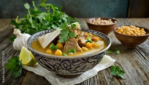 Savory Lamb Shawarma Chickpea Soup: A Flavorful Delight"