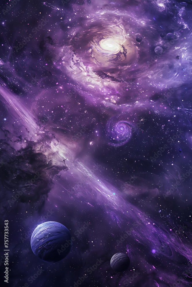 In a distant, unseen sector of space, a surreal panorama unfolds as you halt your spaceship. Brilliant colors, illuminated by an unseen sun, dance amidst planets, nebulas, and stars. In a distant, unseen sector of space, a surreal panorama unfolds as you halt your spaceship. Brilliant colors, illuminated by an unseen sun, dance amidst planets, nebulas, and stars.