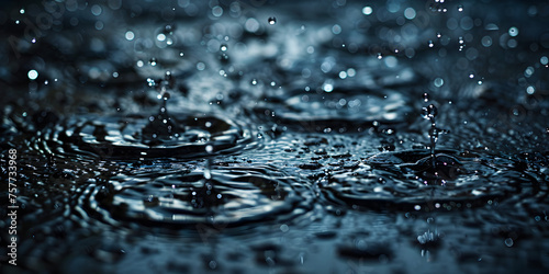 Crown Wearing Water Splash water drops on blue background, © Zeynap