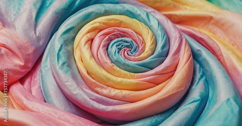 Pastel unicorn candy colors swirl in this watercolor abstract on paper.