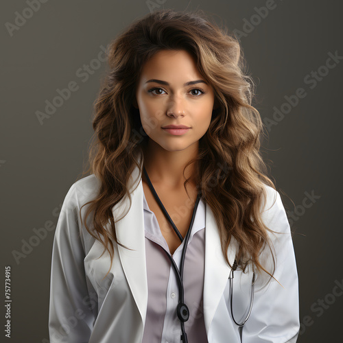 Portrait of Young Female Doctor in Uniform