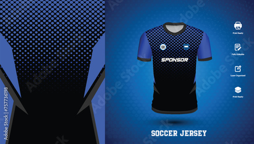 Vector soccer jersey design for sublimation or sports tshirt design for cricket football

