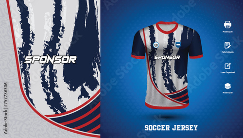 Vector soccer jersey design for sublimation or sports tshirt design for cricket football
