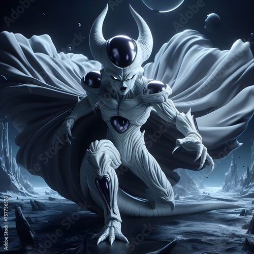 Frieza's first form is an extremely detailed realistic. 