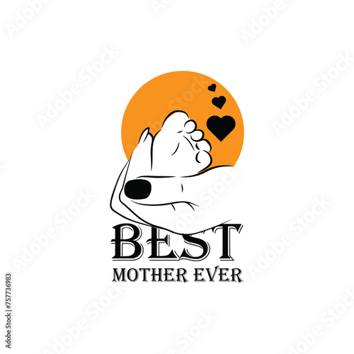 Mama, Mother's T-shirt design, Lettering design for greeting banners, Modern calligraphy, Cards and Posters, Mugs, Notebooks, white background,  EPS 10.