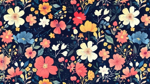 Floral pattern in seamless modern format.