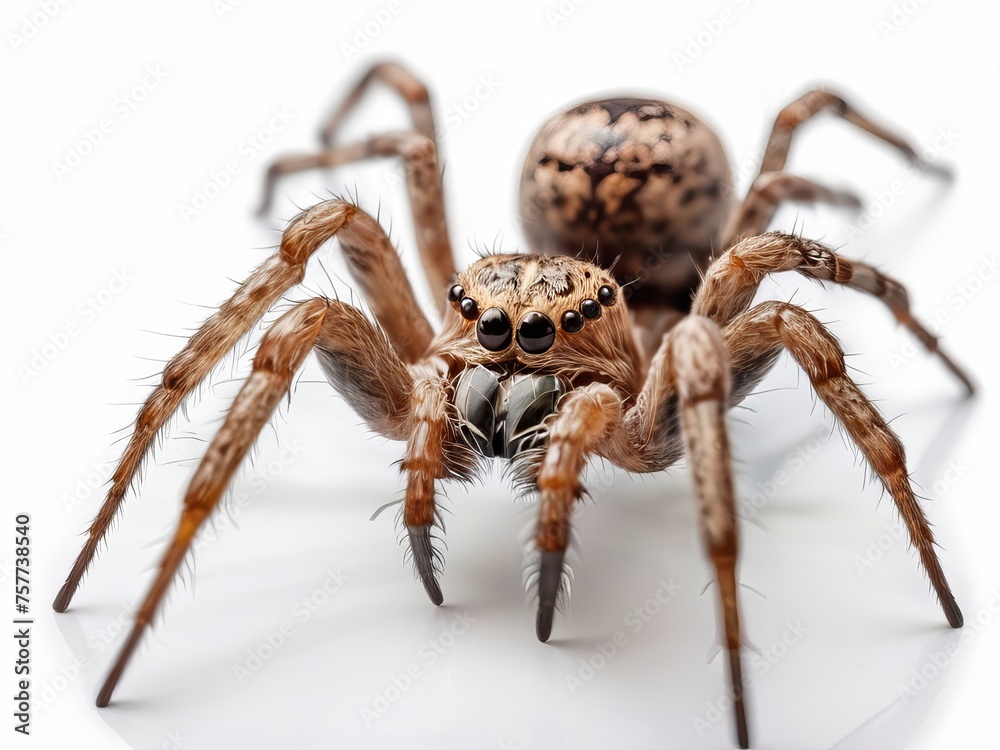 microscope spider with white background microscope spider with white background