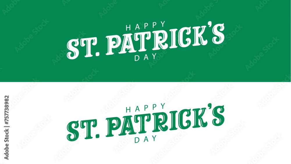 Saint patrick's day. Vector text St. Patrick's Day. Suitable for banners, web, social media, greeting cards etc