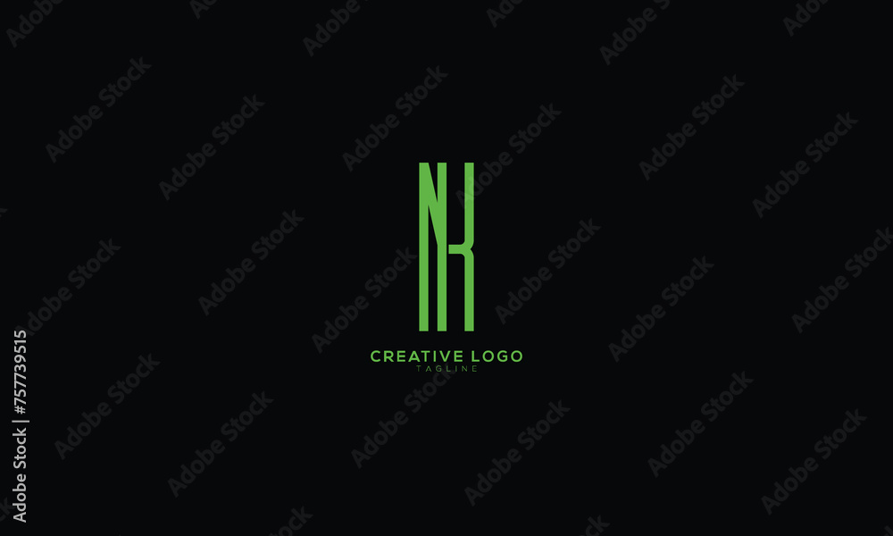 NK NH Abstract initial monogram letter alphabet logo design NK NH Abstract initial monogram letter alphabet logo design