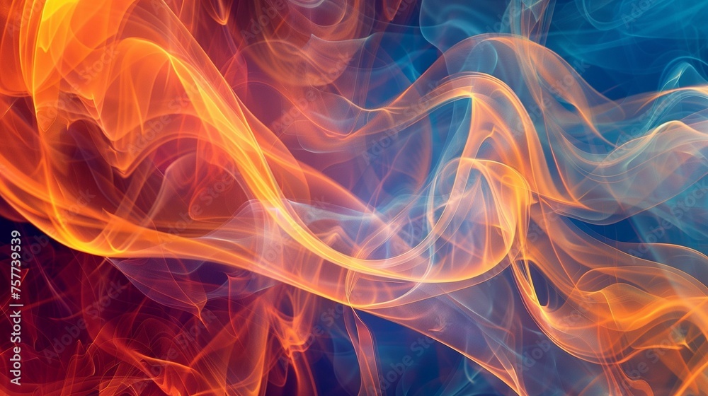 Vibrant Flame Abstract: Fiery Energy for Dynamic Backgrounds