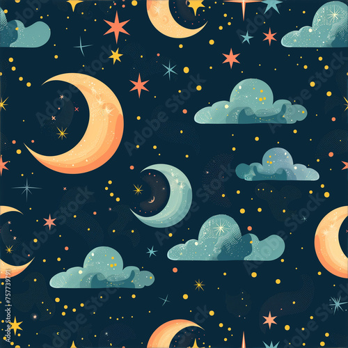 Night Seamless Repeating Pattern