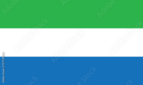 Flat Illustration of Sierra Leone national flag. Sierra Leone flag design. 