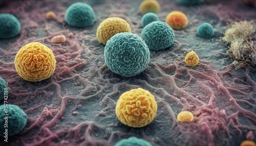 various viruses close up, this is what a microcosm looks like