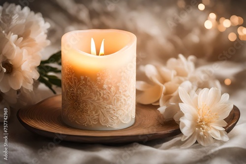 candles and flowers