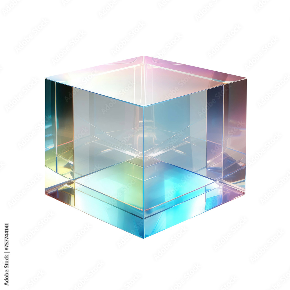3d crystal glass cubes with refraction and holographic effect isolated on transparent or white background 3d crystal glass cubes with refraction and holographic effect isolated on transparent or white background