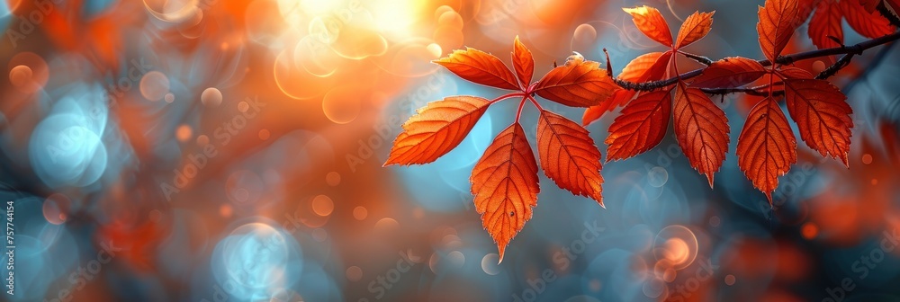 Beautiful Red Maple Leaves Autumn, Background Banner HD