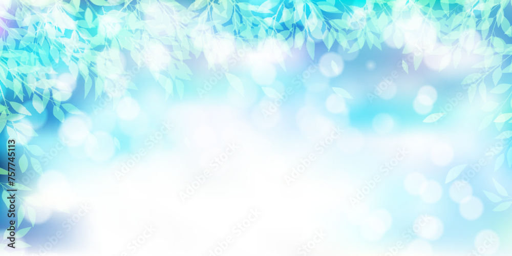 新緑 葉 和柄 背景 新緑 葉 和柄 背景