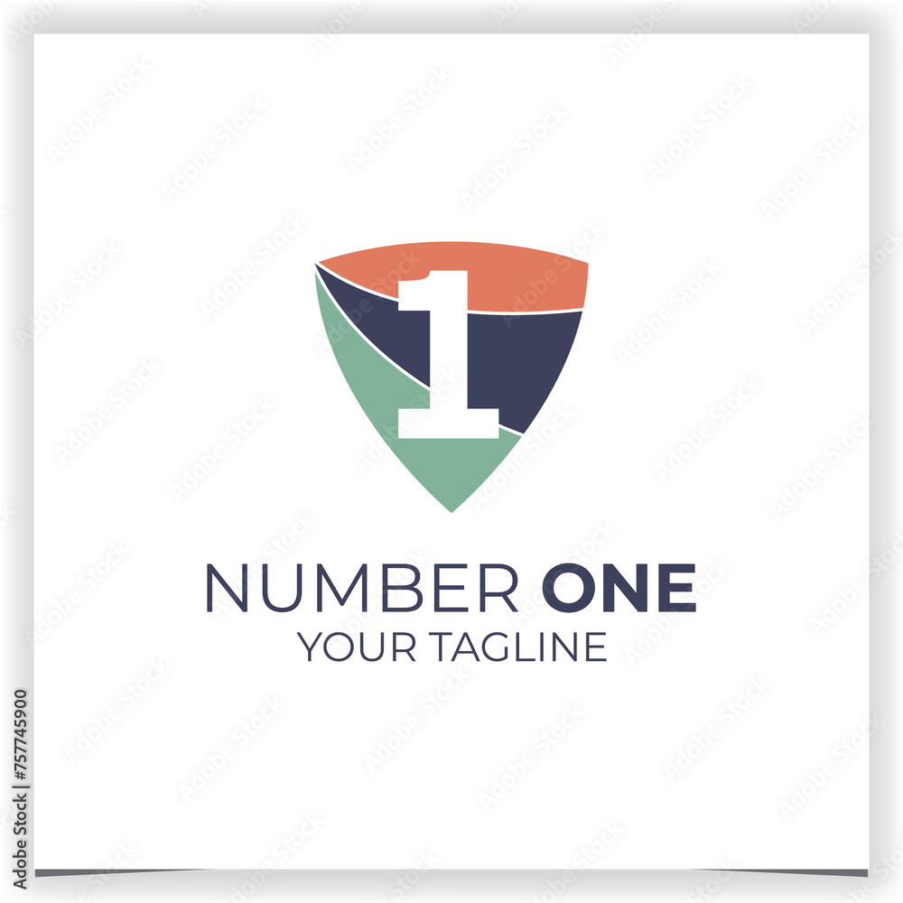 Vector number one logo and vector number design illustration Vector number one logo and vector number design illustration