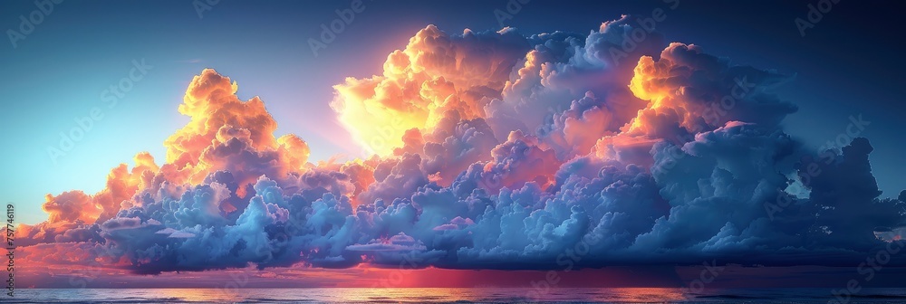 Clouds Against Blue Sky, Background Banner HD