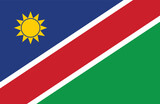 Flat Illustration of Namibia national flag. Namibia flag design.
