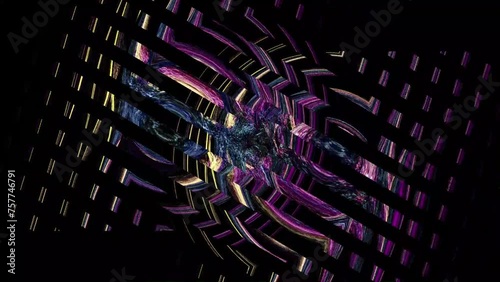 Abstract Glowing Lines Digital Rendering